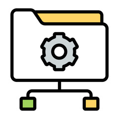 A unique design icon of folder setting 

