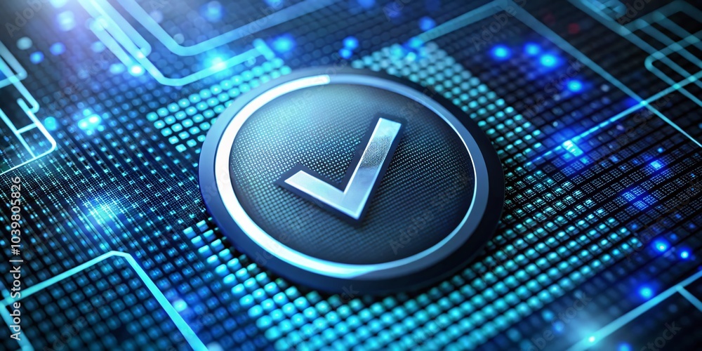 Poster aerial view of black check mark button with 'no' text for web applications and user interfaces