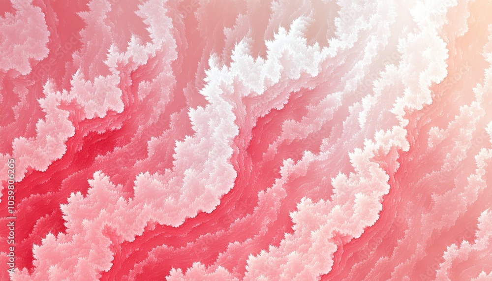 Aufkleber abstract pink and white fractal design with flowing patterns in soft hues