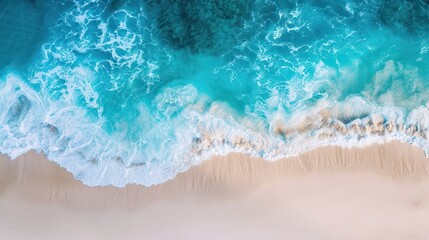 a serene beach with turquoise waters and white sand.