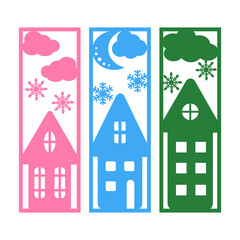 Christmas vertical sign. Vector illustration