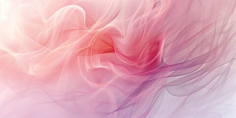 Abstract background with abstract smoky shapes, soft pink and white tones, smooth transitions.