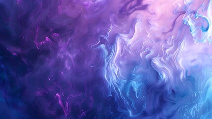 Fototapeta premium An artistic, dreamy scene with lilac and purple paint underwater. The fluid, swirling forms are captivating and intricate, with a harmonious, colorful, and serene aesthetic.