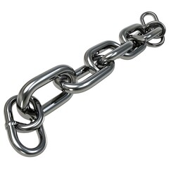 Obraz premium 3D cartoon chain isolated white background, graphic element resource design