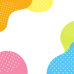 ポップでカラフルな流体シェイプのフレーム
