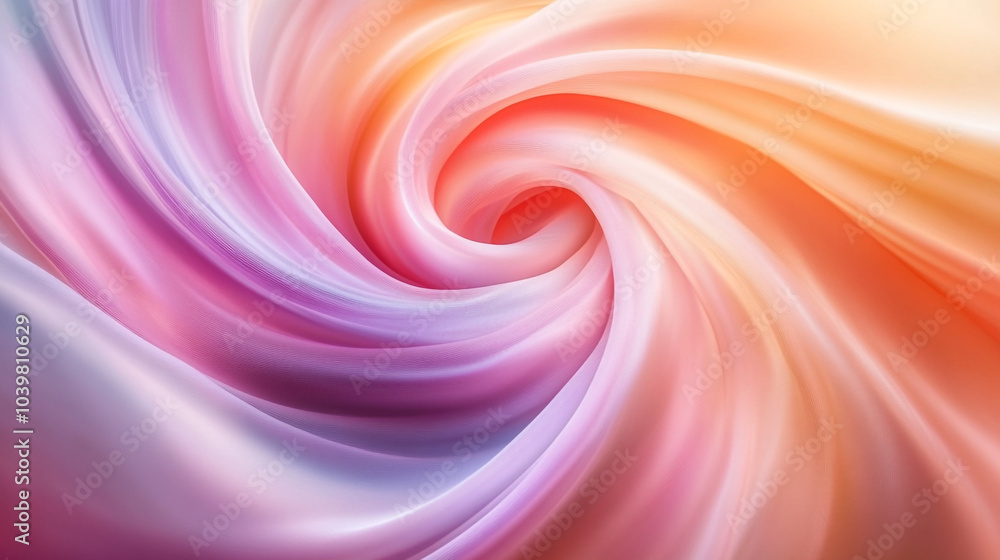 Poster vibrant abstract swirl of pastel colors creating a smooth gradient in a decorative design
