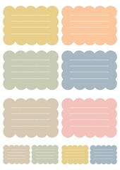 Digital stickers for planner, cookie, note sheets, daily notes, delicate pastel colors, one tone, goodnotes elements.