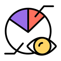 Creative design icon of chart monitoring 

