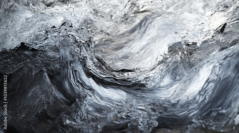 Aufkleber captivating close-up of swirling water showing intricate patterns and textures