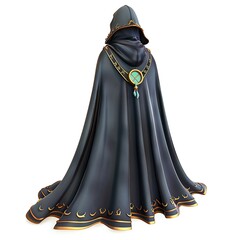 Naklejka premium 3D cartoon art style of cloak isolated white background, graphic element resource design