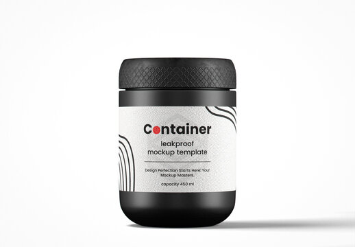 Matte Plastic Leak Proof Container Mockup