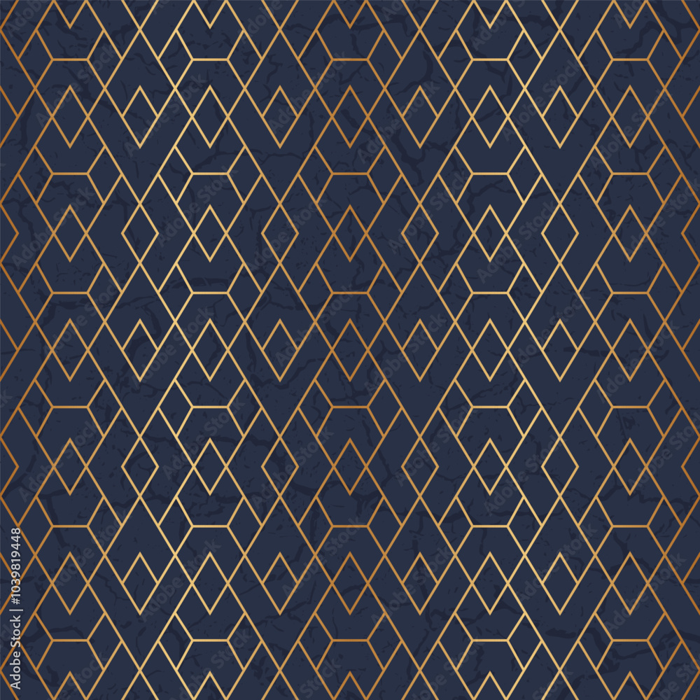 Aufkleber geometric gold seamless pattern. golden geometry background for design print. elegant abstract diamo