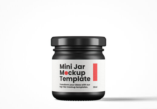Matte Plastic Mini Jar Mockup