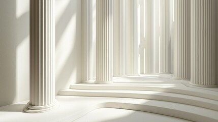 Abstract Minimalist Design with Cylindrical Shapes