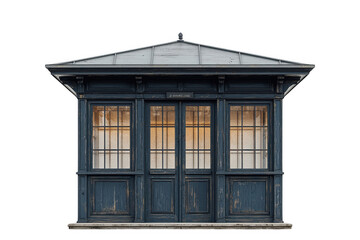 Fototapeta premium Grey kiosk isolated on transparent background, png file, no background png file