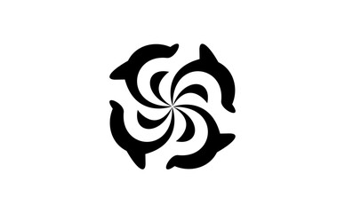 Naklejka premium SPIRAL DOLPHIN PREMIUM VECTOR