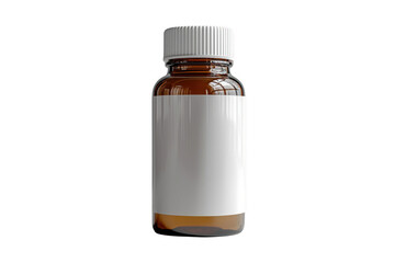 Grey medicine bottle isolated on transparent background, png file, no background png file