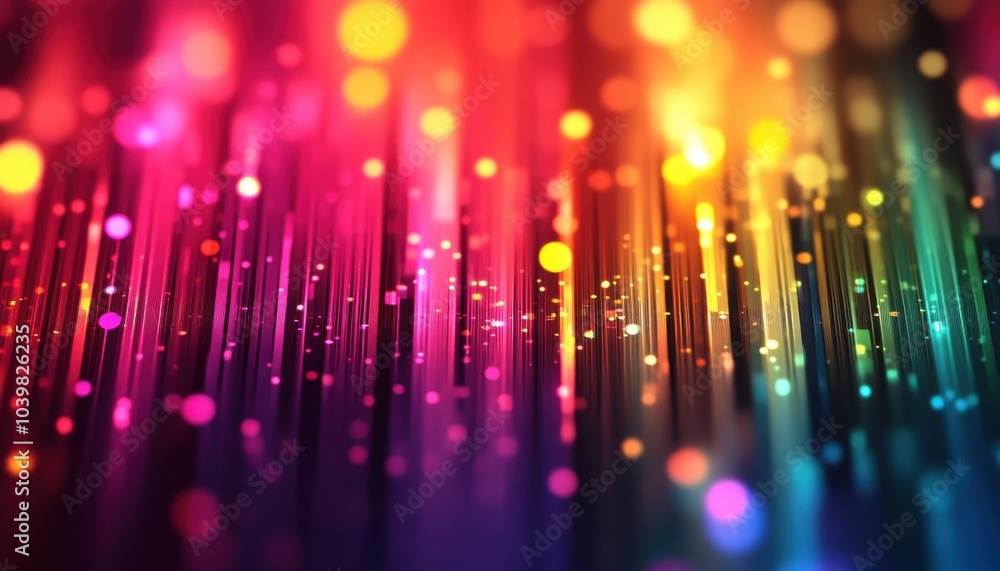 Aufkleber vibrant abstract patterns with colorful lights glowing in a dark background