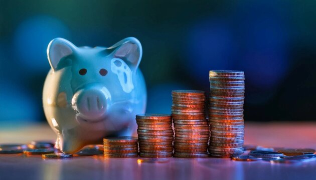 Saving and financial security elements, ideal for topics related to personal finance, budgeting, and investments.