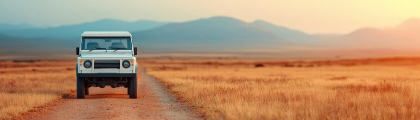 Black wanderers embarking on a solo road trip across the African wilderness, representation of Black travelers  adventure  journey