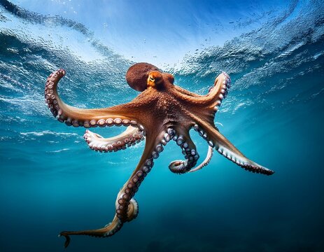 Pulpo en el mar