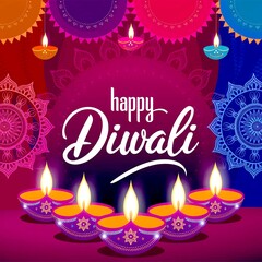 Naklejka premium Diwali greeting background, Diwali lights background, Diwali holiday backdrop, Diwali traditional background, Diwali festive wallpaper, Diwali wishes background, Diwali rangoli background