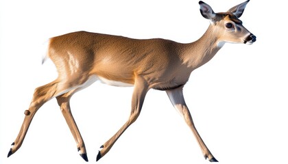 Fototapeta premium A deer gracefully walks through a natural habitat during daylight hours