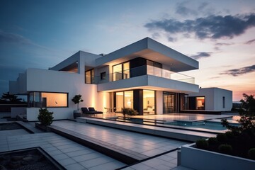 Modern home architecture building house.