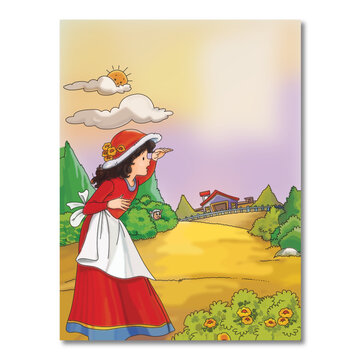 Little Bo-Peep Nursery rhyme Illustration