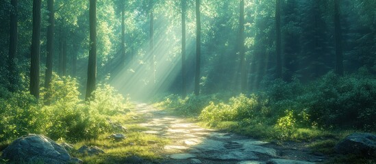 Sunlight Through the Trees