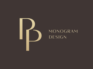 PP letter logo icon design. Classic style luxury initials monogram.