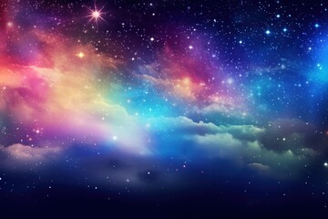 Obraz premium Holographic sky background space night backgrounds.