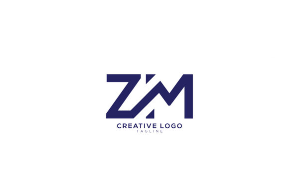 ZM Abstract initial monogram letter alphabet logo design