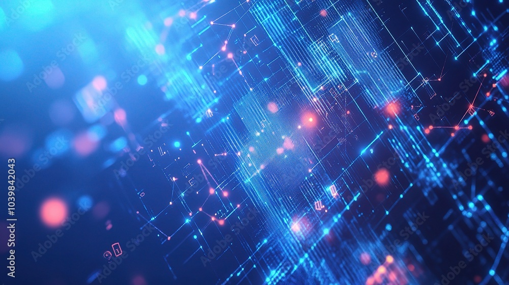 Poster abstract digital data visualization background