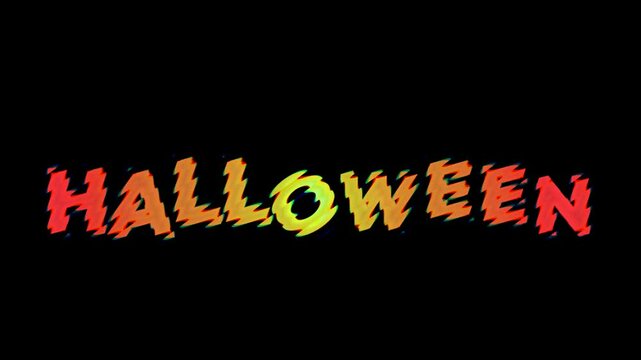 Happy Halloween lettering animated
