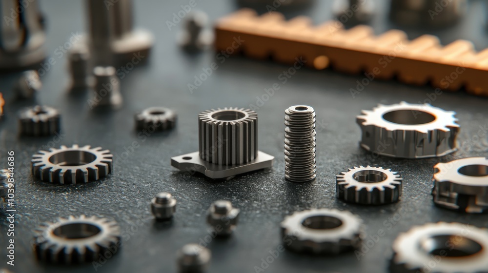 Poster art of precise mechanical assembly and design