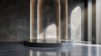 Modern Podium in Minimalist Background Design