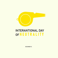 vector graphic of International Day of Neutrality good for national International Day of Neutrality celebration. flat design. flyer design.flat illustration.