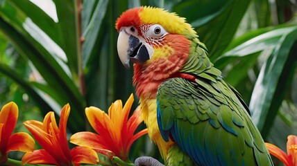 Obraz premium Parrot Banner Template