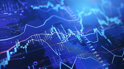 Fototapeta premium Stock market and trading, digital graph