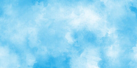 The sky blue texture clouds. Abstract painted light blue  and white clouds watercolor background,  Light blue watercolor texture background, Aquarelle paint paper textured canvas element for texture.