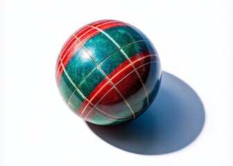 Obraz premium Bocce Ball Isolated on White Background - High-Quality Drone Photography for Sports and Leisure Enthusiasts