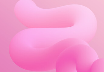 Abstract shapes, vibrant gradients soft lighting creating depth and shadows, 3D rendering effect, Vintage background