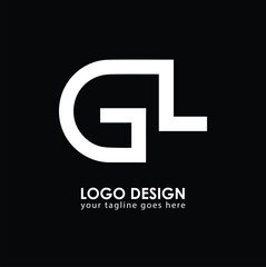 GL GL Logo Design, Creative Minimal Letter GL GL Monogram