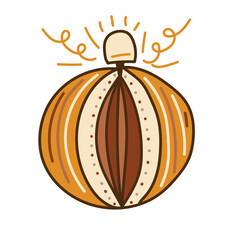 Christmas ball. Vector illustration in cartoon style. 