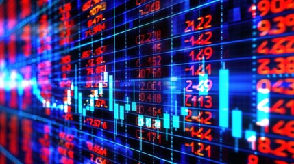 Obraz premium Stock market and trading, digital graph