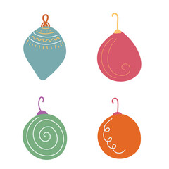 Christmas balls. Vector set. 