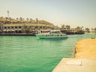 Beautiful view of the hotel grounds in Egypt