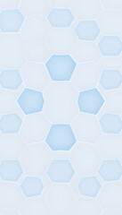 Naklejka premium Abstract hexagon geometric white blue pattern medical background isolated with white highlights, png