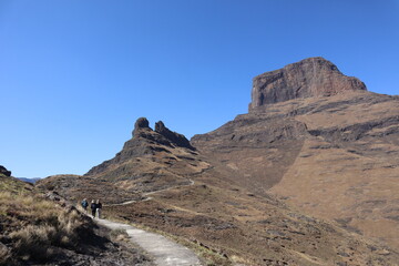 Sentinel Peak as a part of the Amphitheatre in Royal Natal National Park, Drakensberg, South Africa